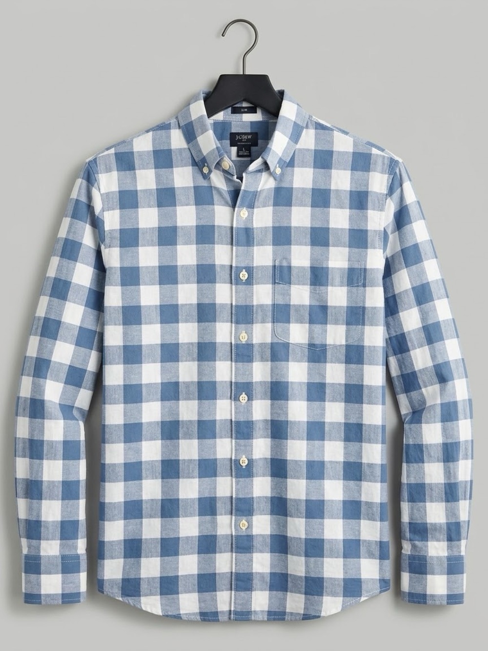 J.Crew Homespun Slim Fit Blue Buffalo Check Shirt Size S
